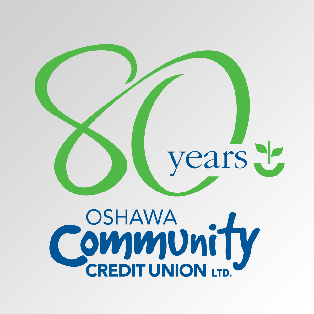 Oshawa Community Credit Union 80th Anniversary Logo