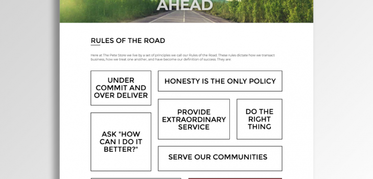 The Pete Store Website - Rules of the Road